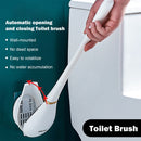 Toilet Brush with Holder Set Auto Wall-Mounted Deep-Cleaning (White) Newly