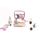 Simple Layer Waterproof Cosmetic Makeup Bags Women Toiletry Cases (Pink)