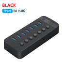 ORICO CT2U3-7AB USB-A 3.0 HUB Adapter 5Gbps 7 Ports Splitter (Black EU)