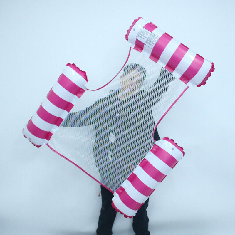 #A PVC Inflatable Water Hammock Pool Lounger Chair Floating Water Sports Party T