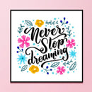 11CT DIY Dont Give Up Dreams Stamped Cross Stitch Partial Embroidery Handicraft
