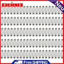 100pcs Fishhooks Barbed Twist Locks Stainless Steel Fishing Hook Spring Locks