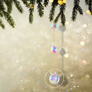Hanging Moon Sun Heart Ball Light Catcher Crystal Outdoor Wind Chime (64) Newly