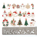 20x Alloy Enamel Mixed Christmas Pendants Decor Craft DIY Making Jewelrys hot.