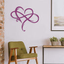 Metal Infinity Heart Wall Sign Art for Living Room Wedding Hanging Decoration