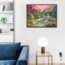 Woods Hut Deer Oil Paint By Numbers DIY Canvas Wall Art Picture Craft Home Decor