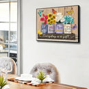 Full Embroidery Flower Butterfly Printed Cross Stitch 11CT Cotton Kit Decor