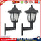 Outdoor LED Solar Hexagonal Garden Yard Sensor Wall Lamp (2pcs Warm Light) Newly