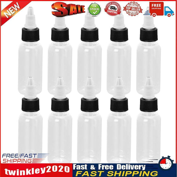 10pcs Empty 30ML Plastic Liquid Tattoo Bottle Box Case Holder Glue Oil Newly