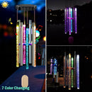 Art Decor Rotating Colorful Gradient Garden Chandelier Solar Wind Chime Light