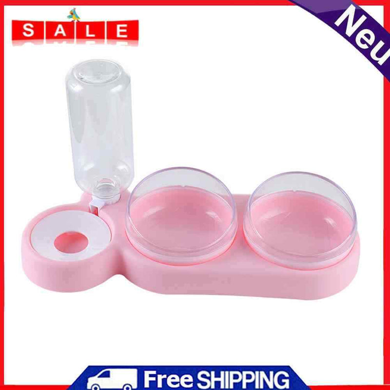 Pet Bowls Dog Food Water Feeder Pet Drinking Dish Cat Automatic Feeder Supplies