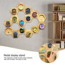 Wooden Honeycomb Medal Display Hanger Rack Medal Storage Holder for Sports Medal