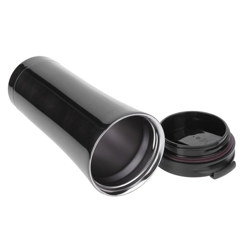Stainless Steel Vacuum Thermal Bottle Unisex Coffee Tea Insulated Cup(Black