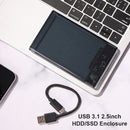 USB3.1 HDD Enclosure 2.5inch SATA SSD Hard Drive Case Support 8TB transparent