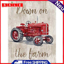 Handmade Red Tractor 5D DIY Full Round Drill Drawing Kit Diamond Painting Craft