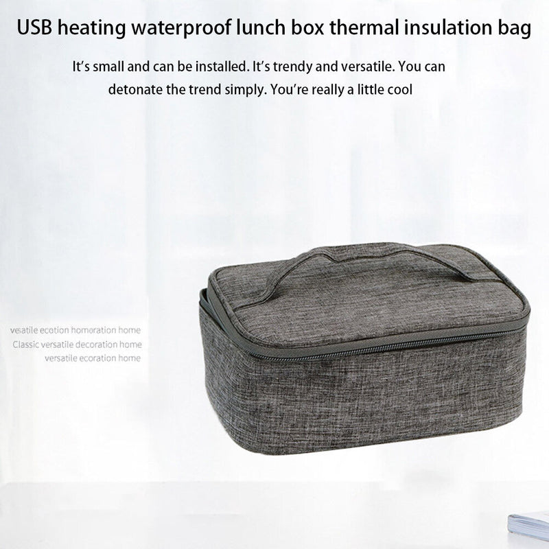 USB Heating Lunch Box Insulation Bag Food Container for Outdoor Picnic Offi