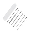 6pcs Ear Wax Picker Stainless Steel Spiral Earpick Wax Remover Ear Cleaning T