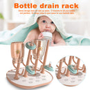 Milk Bottle Drain Rack Drying Stand Infant Milk Jar Washing Drying (Orange)