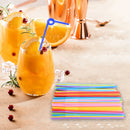 100pcs Beverage Straws Drink Accessories Bendable Disposable Straws for Birthday