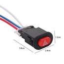 Controls w/3 Wires Lock Warning Flasher Emergency Signal Hazard Light Switch