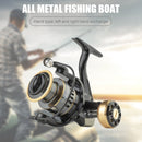 All-Metal Spinning Fishing Reel Gear Fixed Spool Reel Fish Wheel Fishing Tackle