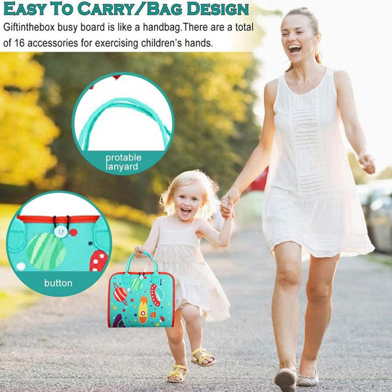 Busy Board Montessori Toys Toddlers Sensory Toys Learning Basic Dress Skill~