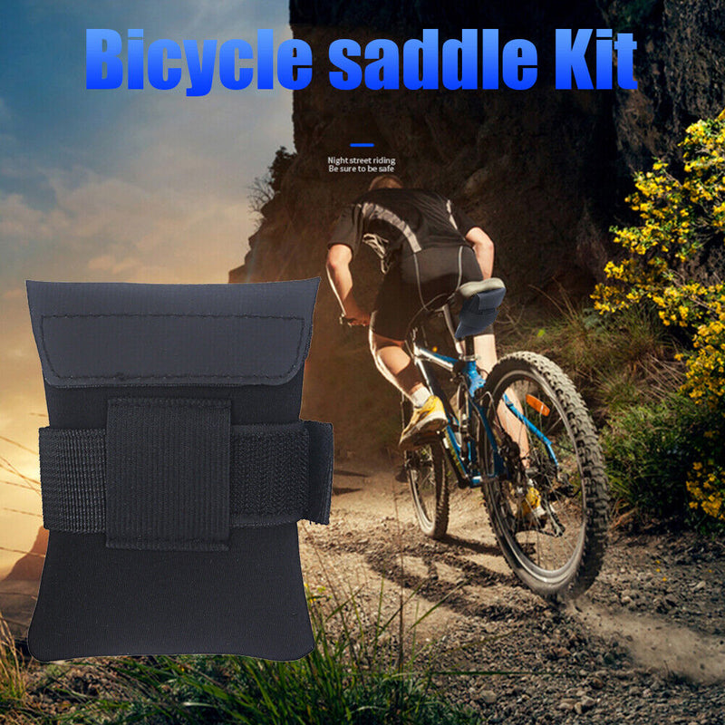 Mountain Bike Seat Cushion Saddle Bag Folding Bicycle Tail Toolkit Package