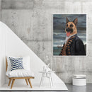 Gentleman Dog Oil Paint By Numbers Kit DIY Acrylic Painting on Canvas Framele