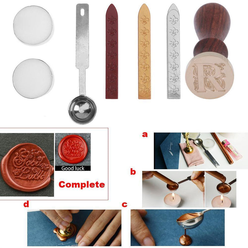 English Alphabets Five-petaled Flower Metal Hot Sealing Wax Clear Stamps(R)