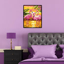 5D DIY Round Diamond Painting Three Pink Birds Cross Stitch Mosaic Bead Art K