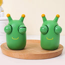#A Green Worm Black Eyes Funny Kneading Toys Multipurpose Soft for Kids Party Gi