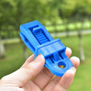10pcs Outdoor Large Canopy Wind Rope Clamps Windproof Tent Clips (Blue) Newly