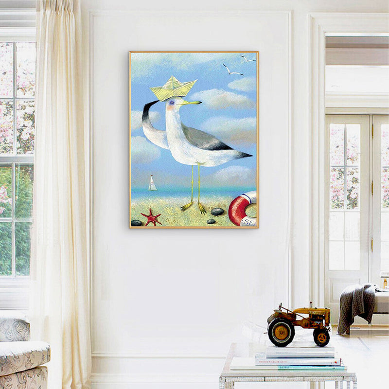 Captain Seagull Oil Paint By Numbers Kits Canvas Picture Wall Art DIY Craft
