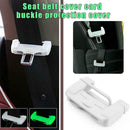 Luminous Car Seat Belt Buckle Clip Silicone Anti-Scratch Safety Cover White Y8F2