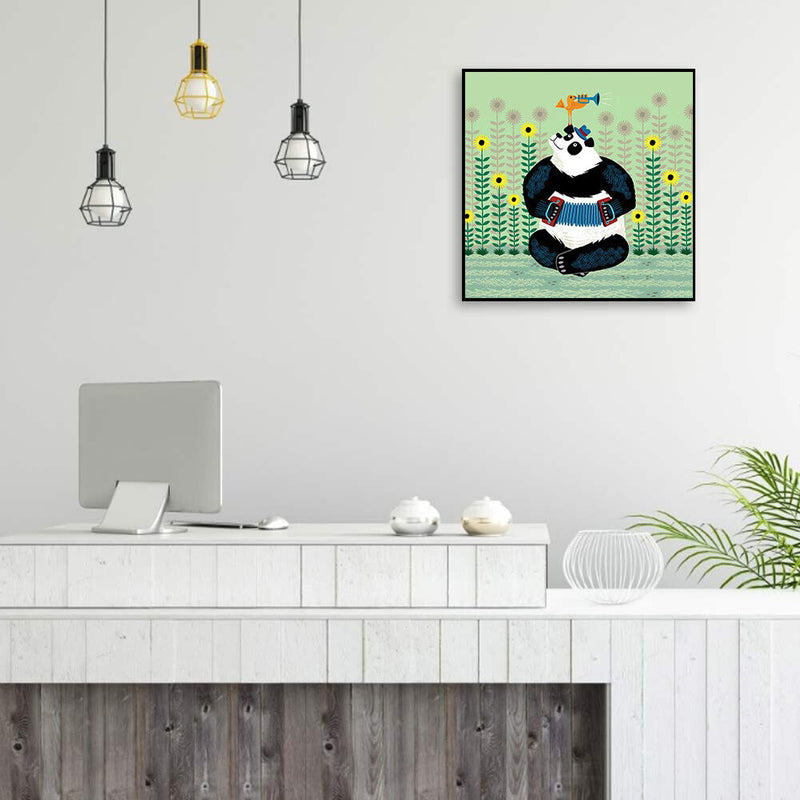 Oil Paint By Numbers Panda on Canvas Digital Paint Wall Artwork DIY Handicraft