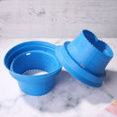 2pcs 6.5in Waterproof Car Speaker Covers Soft Silicone Horn Spacer (Blue) Newly