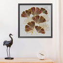 Ginkgo Leaf Stamped Cross Stitch Kits 11CT Printed Embroidery DIY Handmade Cr