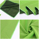 Ice Cold Sport Towel Summer Outdoor Fitness Quick Dry Cooling Towel (Green)