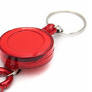 Metal Retractable Keychain Anti-Lost Anti-Theft EDC Keyring Buckle (Red) Newly