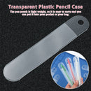Affairs Frosted Round Solid Color Translucent Pen Pouch Plastic Pencil Bag