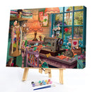 Sewing Machine Paint By Numbers DIY Frameless Picture On Canvas Craft Kit Newly