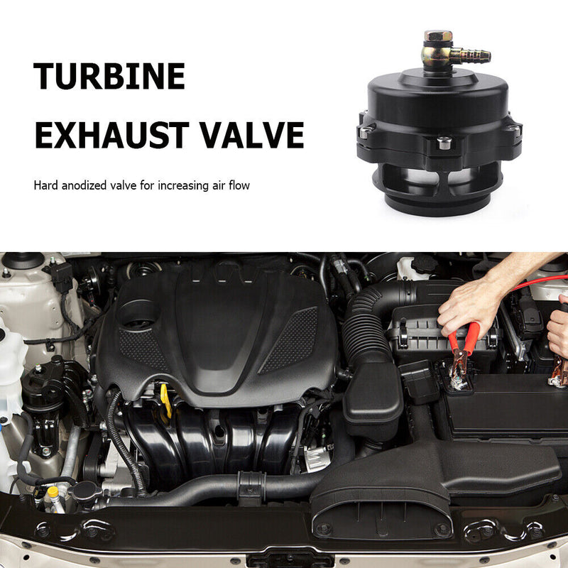 Turbo Blow Off Valve External Wastegate CNC 50mm 35PSI V-Band BOV (Black)
