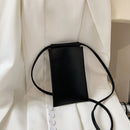 Retro Women PU Leather Solid Color Shoulder Bag Mini Crossbody Mobile Phone Bags