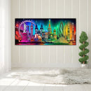 Colorful Famous Buildings Oil Paint By Numbers Kits DIY Handpainted Picture