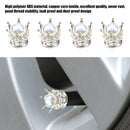 4pcs Universal Crown Car Tyre Valve Caps Dustproof Valve Cover Cap (White) Newly