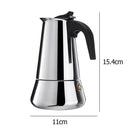 Big Belly Stove Mocha Coffee Pot Moka Stainless Steel Coffee Maker (100ml) Newly