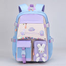 Cute Bunny Backpack for Girls Teenage Student Kindergarten Shoulder School Bags