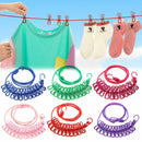 Rope Portable Travel Hanger Elastic Clothesline 12 Spring Clips Drying Rack