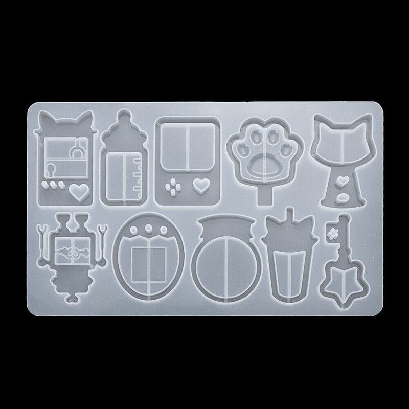 Epoxy Keychain Mold Quicksand Shaker Mold Silicone Mould Hanging Pendant