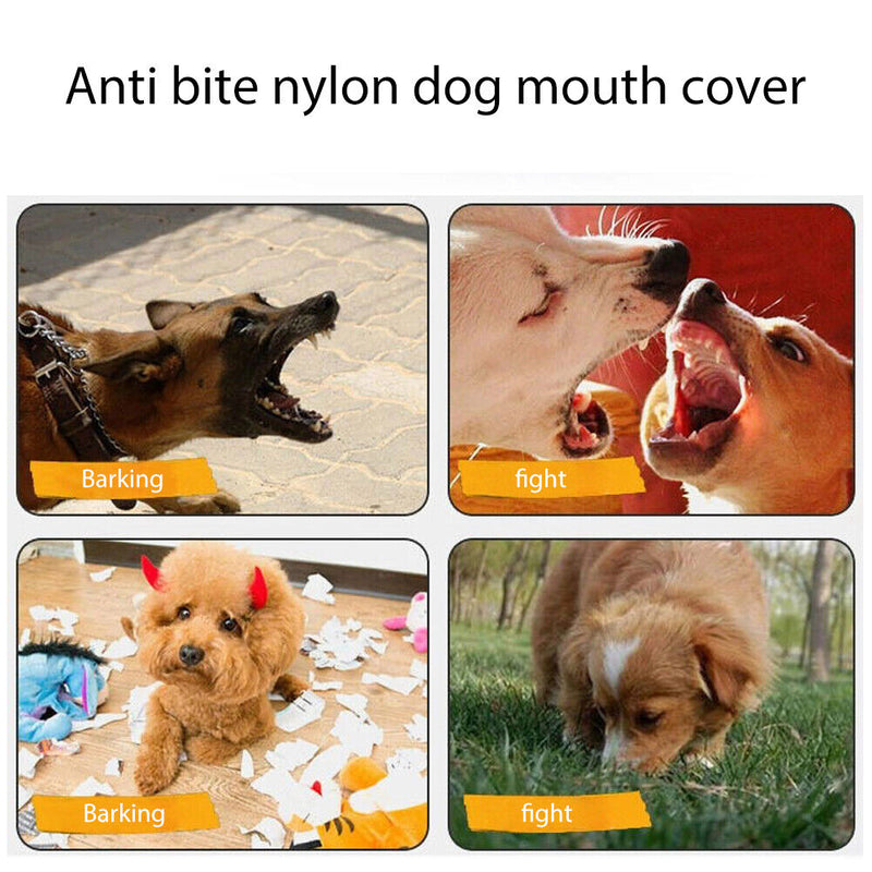 Adjustable Oxford Cloth Stop Bite Dog Muzzles Safety Breathable Pet Mouth Cov